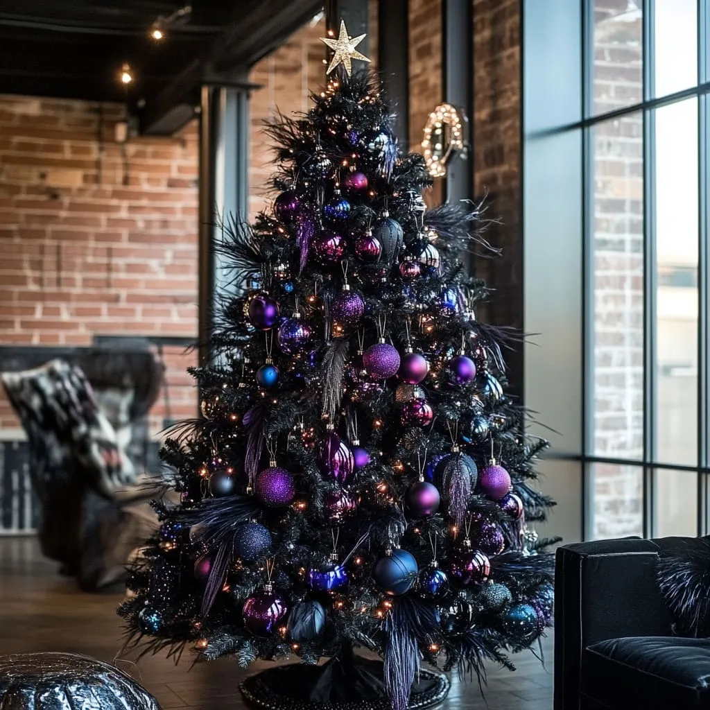 22 Creative Black Christmas Tree Decoration Ideas for 2024
