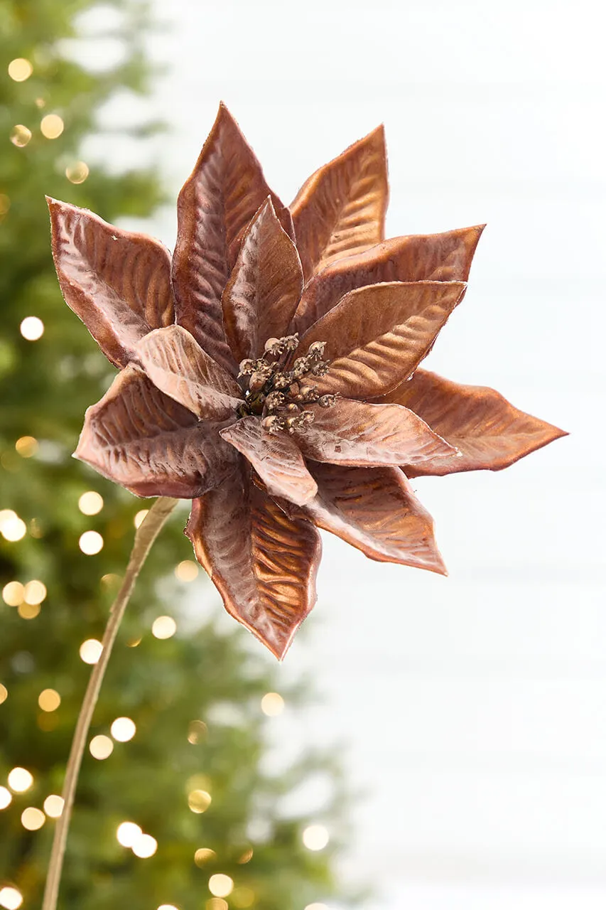 22' x 9' Bronze Poinsettia Stem