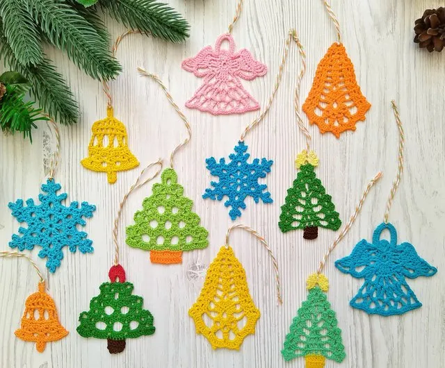 25% OFF] Belarus Christmas tree ornaments set, Small decorations at home, Handmade  Christmas gift Daloni - Pinkoi
