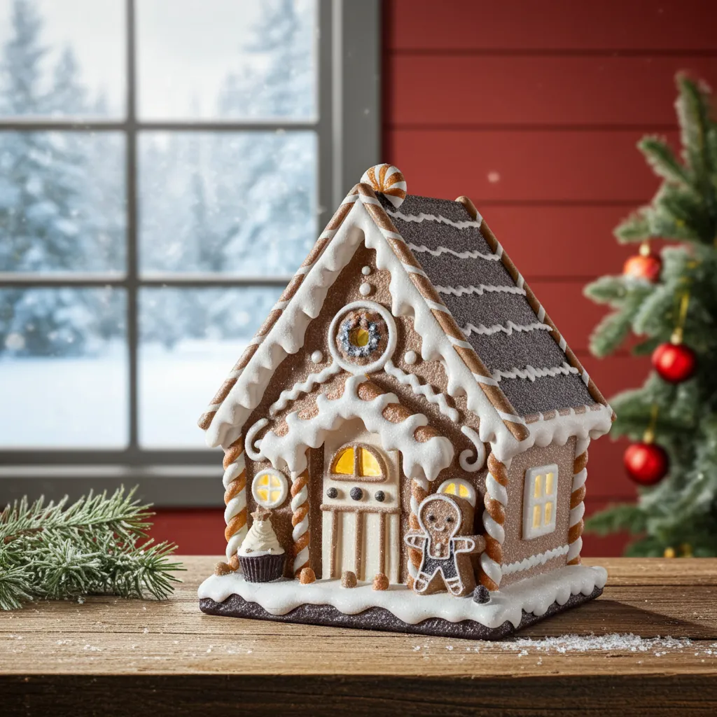 25cm LED Gingerbread House for the Christmas Season – Trendyshop365