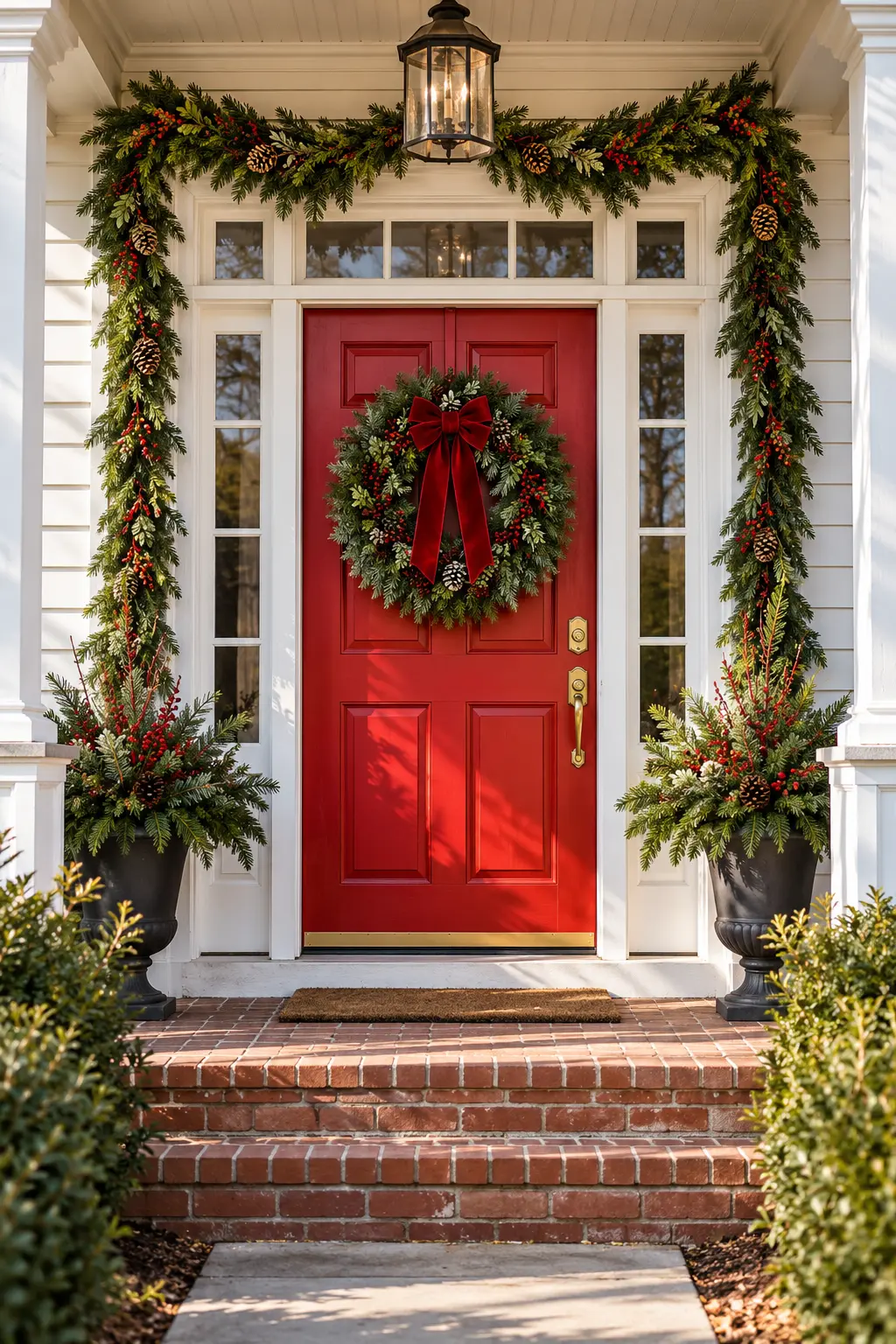 27 Beautiful Christmas Front Porch Ideas to Make Your Home Shine