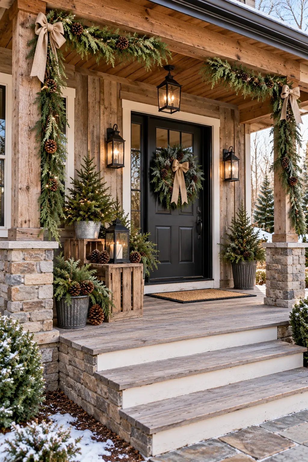 27 Beautiful Christmas Front Porch Ideas to Make Your Home Shine