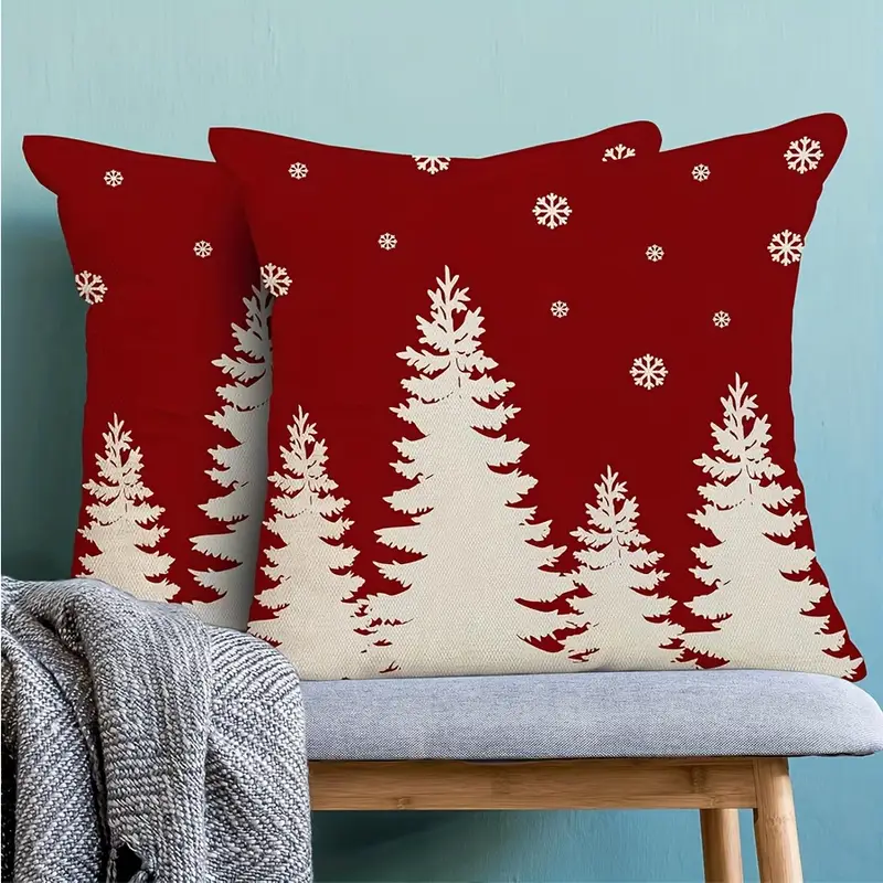 2pcs 16x16 18x18 20x20 inch christmas pillow covers red - Temu Mauritius