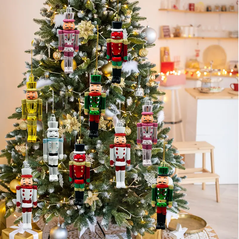 2pcs festive nutcracker soldier ornaments 1 92in plastic - Temu Bahrain