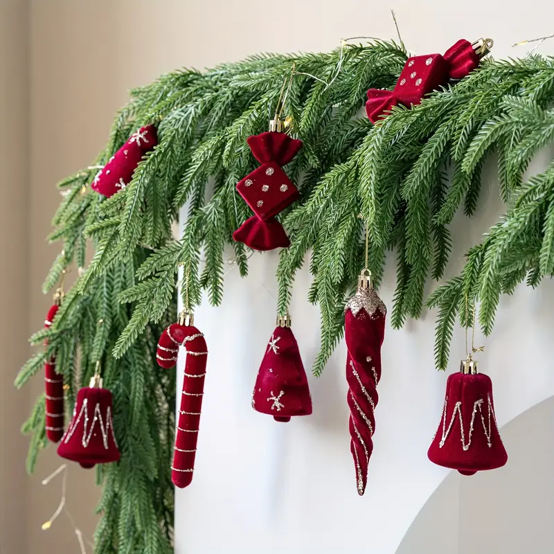 2pcs shatterproof christmas bow icicle velvet - Temu Kuwait