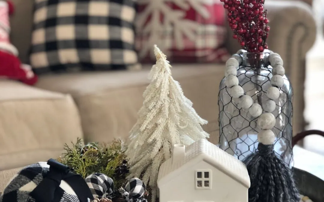 3 Christmas tray ideas for your home- my coffee table tray - Wilshire Collections