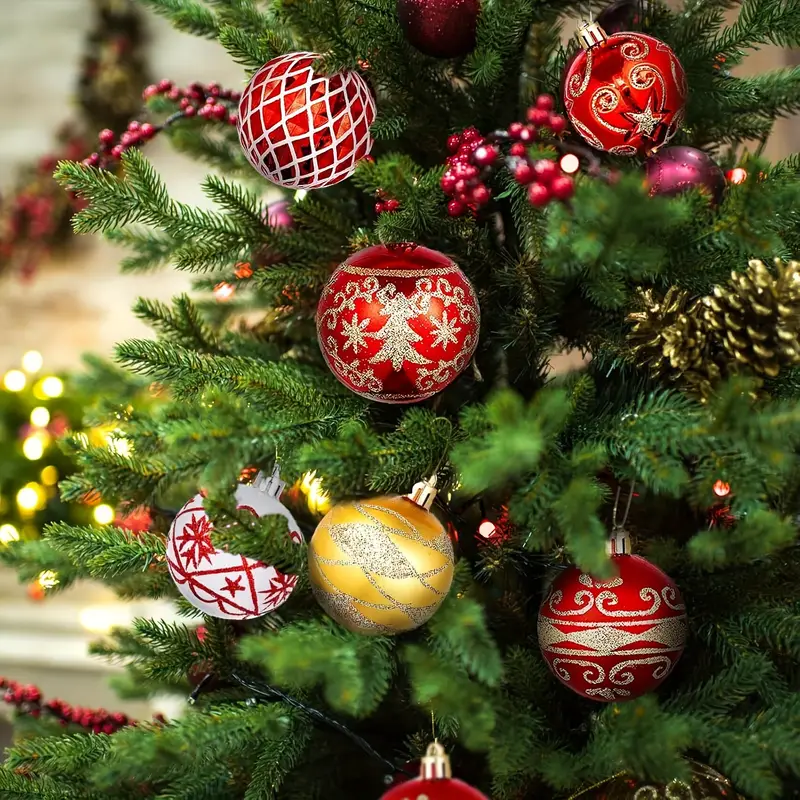 30pcs 2 6 cm christmas tree red white christmas - Temu Cyprus