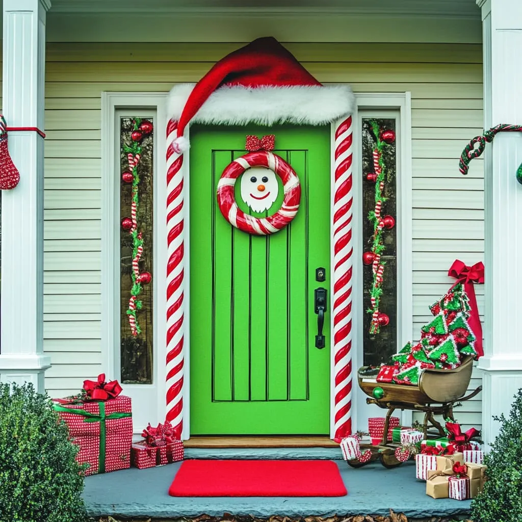 31 Easy Front Door Christmas Decorations You'll Love to Copy