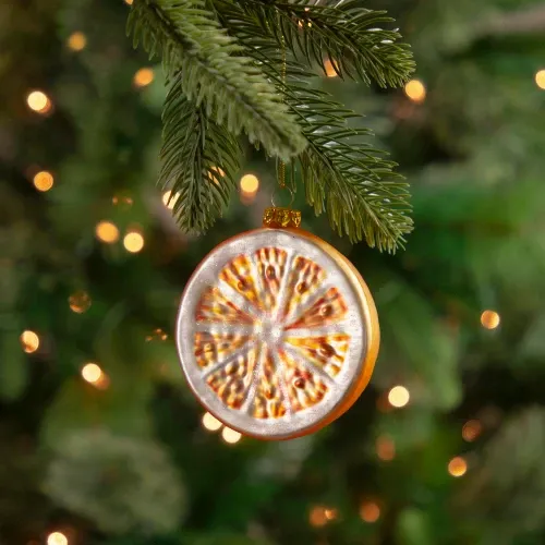 3.5' Glittered Orange Slices Christmas Ornament | Christmas