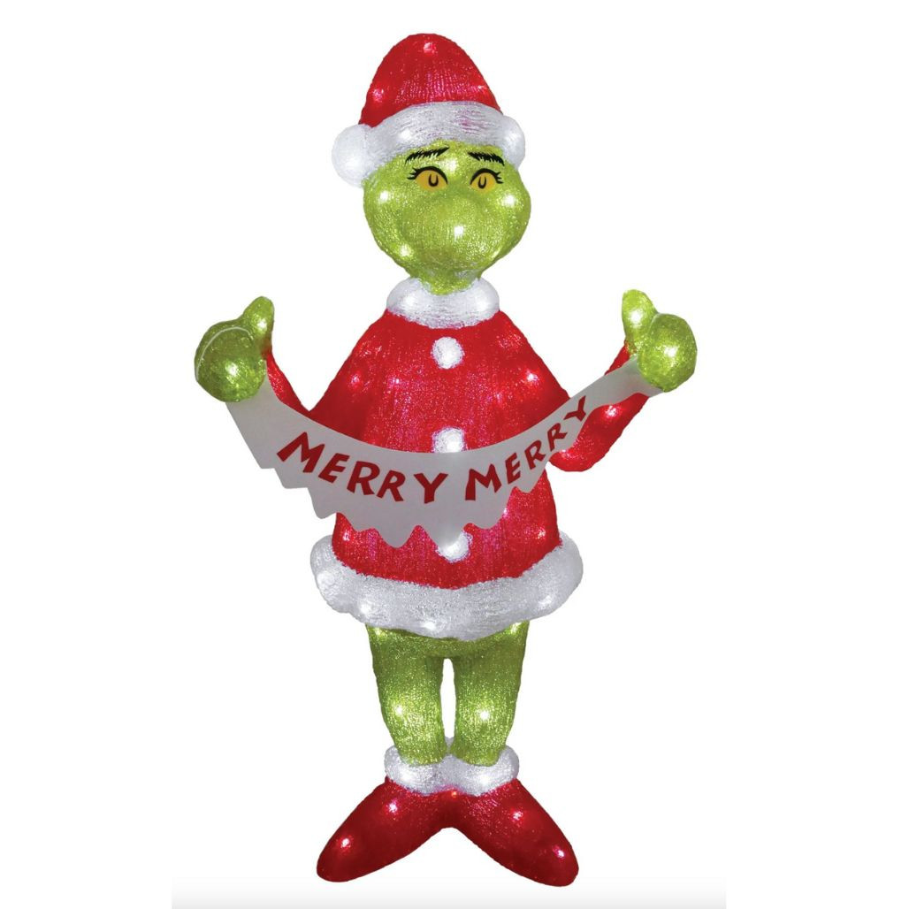 35 Inch The Grinch Lighted Christmas Statue