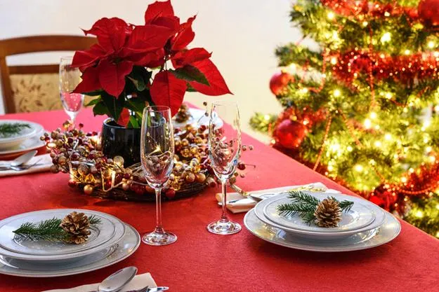 35 Lovely Christmas Decorating Ideas, Poinsettia Holiday Gifts and Original Table Centerpieces