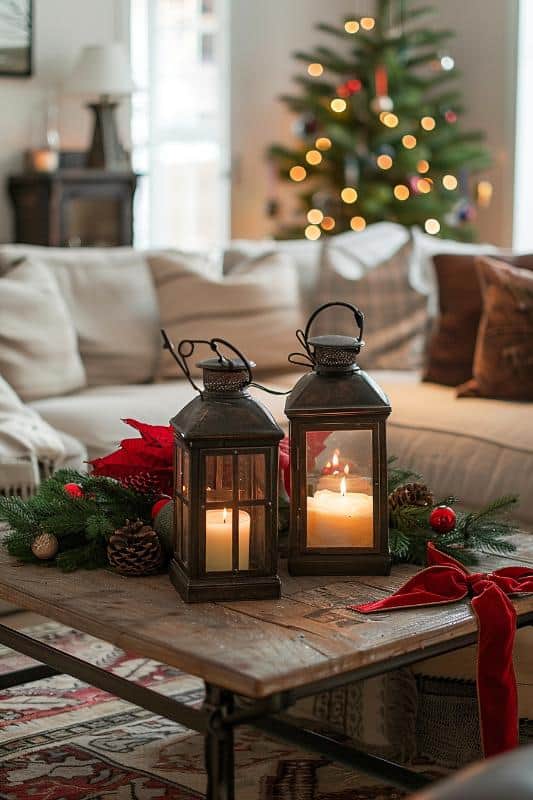 38 Christmas Coffee Table Decorations for a Festive Living Room