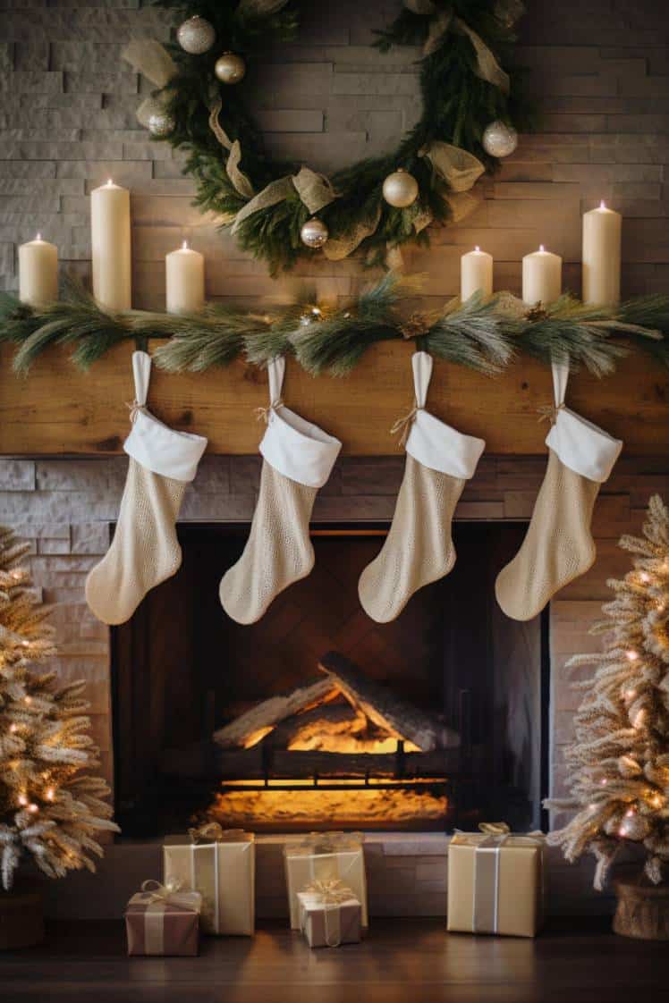 40+ Farmhouse Christmas Mantel Decor Ideas for a Merry Home