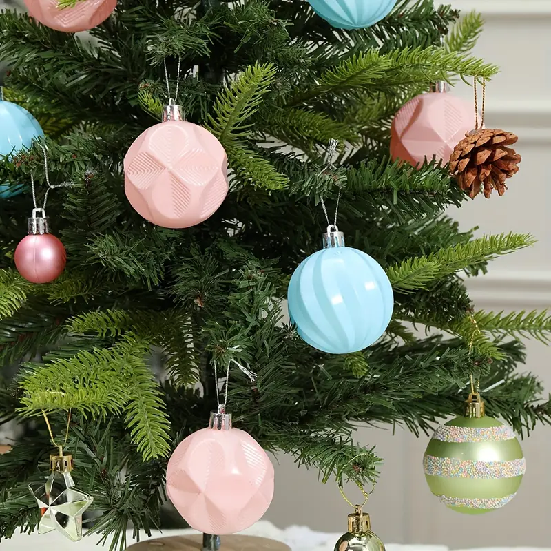 44 christmas ornaments a set colorful painted balls - Temu Bahrain