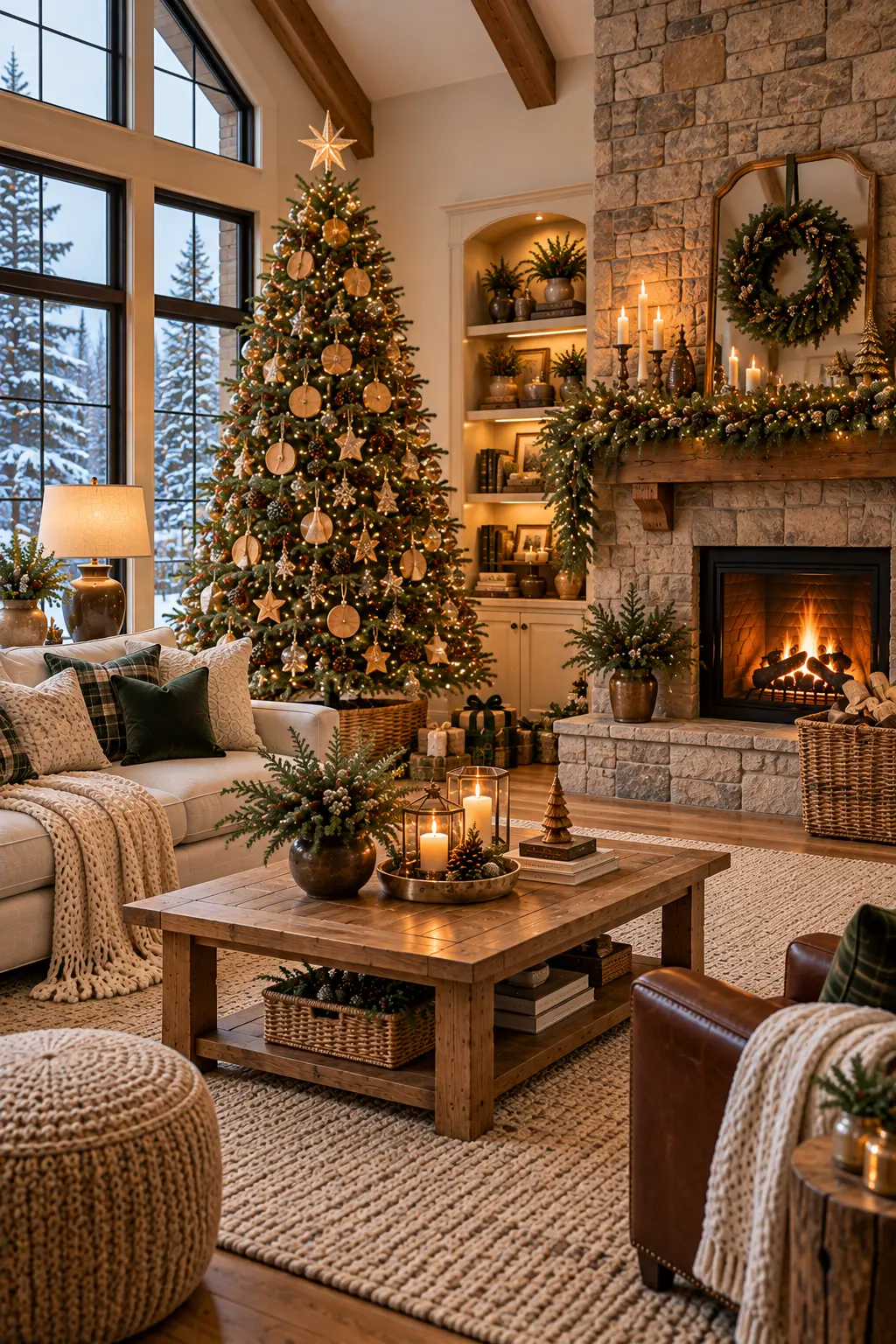 45 Modern Christmas Living Room Ideas for a Fresh Holiday Look