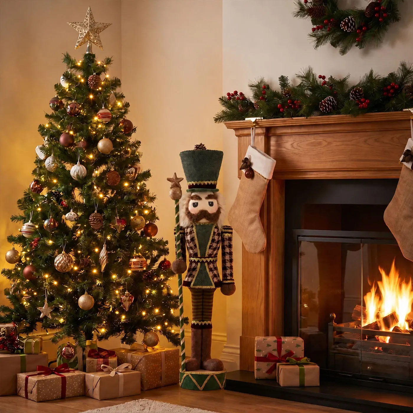 45' Nutcracker Soldier Star Staff Green | eFavormart