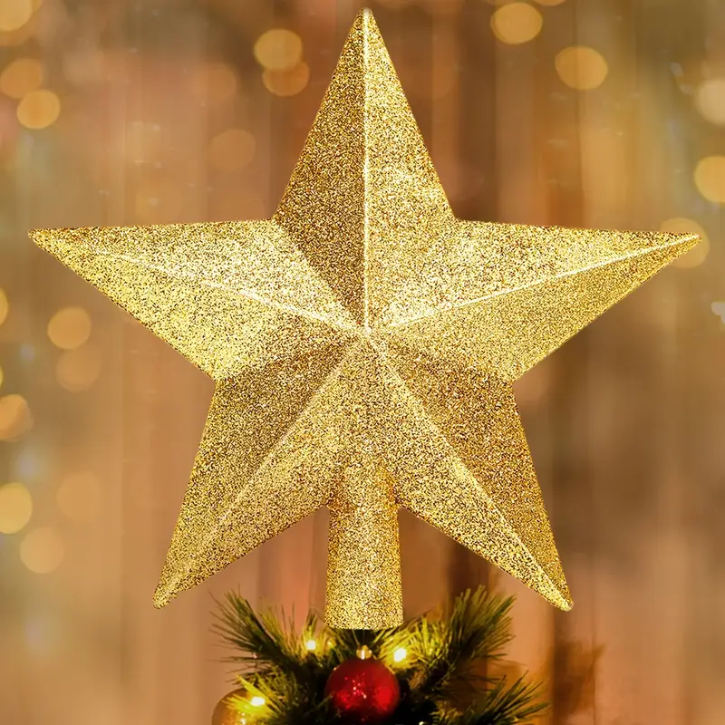 4in christmas tree topper golden christmas ornaments tree - Temu Mauritius