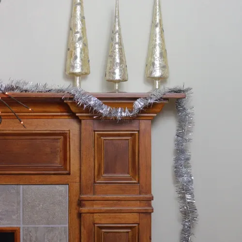 50' x 2.25' Silver Tinsel Artificial Christmas Garland - Unlit | Christmas