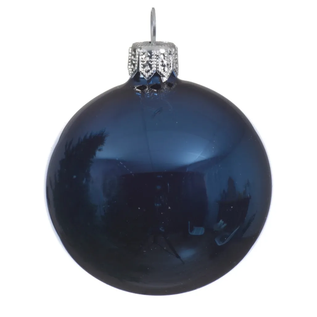 5.9 inch Night Blue Glass Ornament