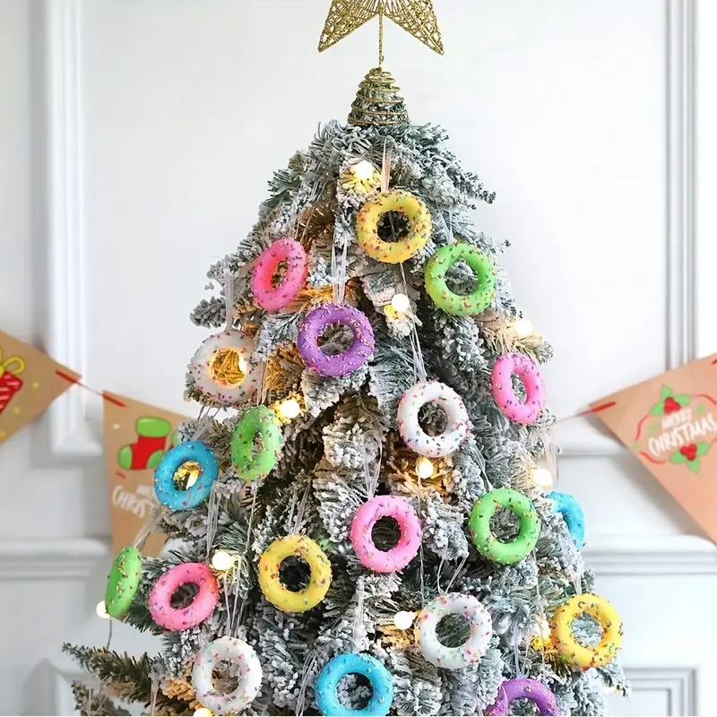 6 pack christmas donut ornaments christmas tree hanging - Temu Bahrain