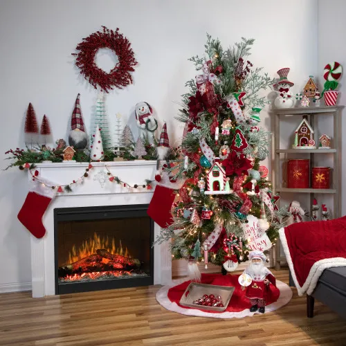 6.5-Inch Plush Red Velvet Santa Jacket on Hanger Christmas Ornament | Christmas
