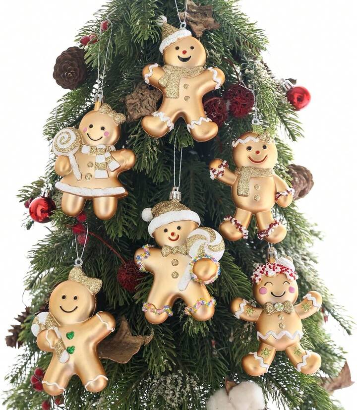 6Pcs Gingerbread Man Ornaments 5.0 Inch Tall Christmas Tree Assorted  Gingerbread Figurines Ornaments Christmas Tree Hanging Decorations Holiday  Xmas Season Home Decor Gifts | SHEIN USA