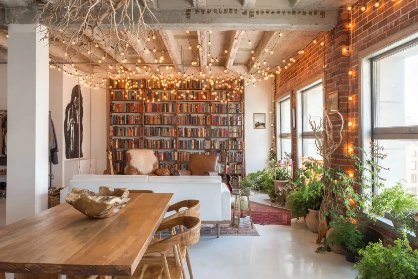 8 Bright, Bold Ways to Decorate With String Lights | Apartment Therapy