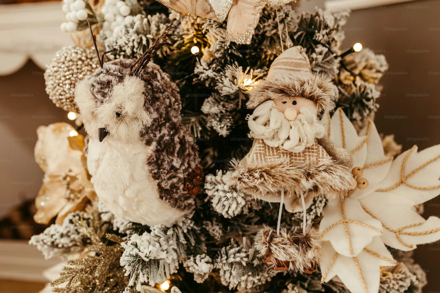 A close up of a christmas tree with ornaments - Photo on Unsplash+