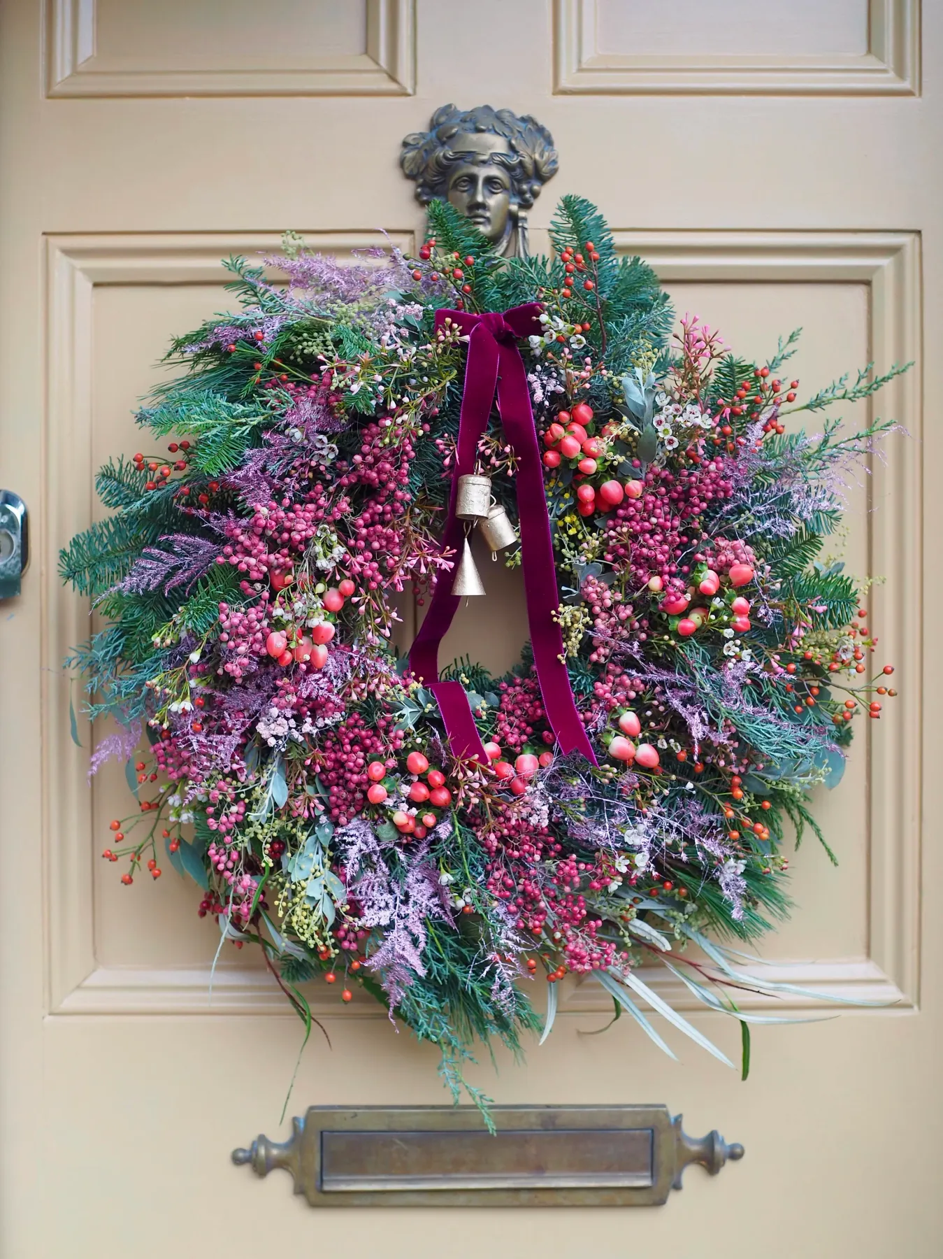 A Colourful Homemade Christmas Door Wreath: How To Get The Handmade wreath by J.Knowlton Design