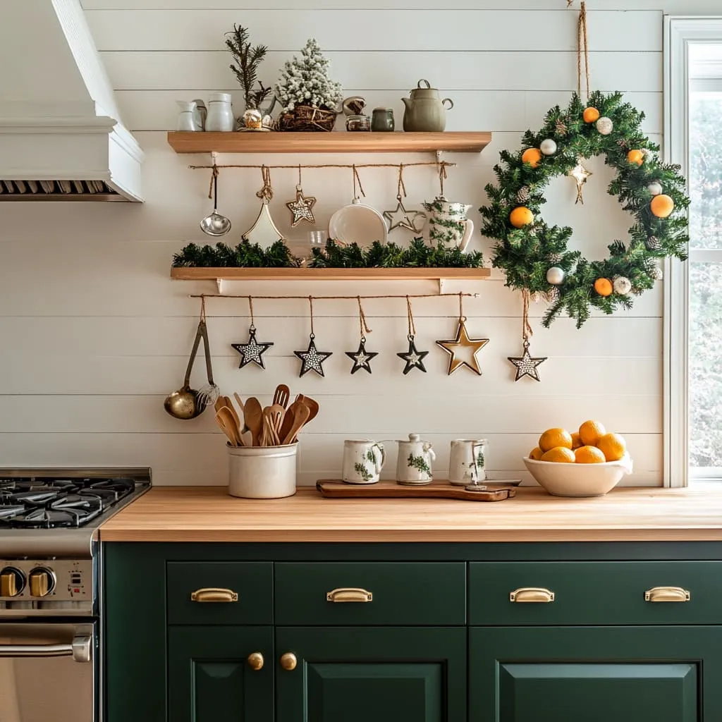 A Cozy Christmas Kitchen: 50 Easy Decor Ideas for American Kitchens | Fancy House Design