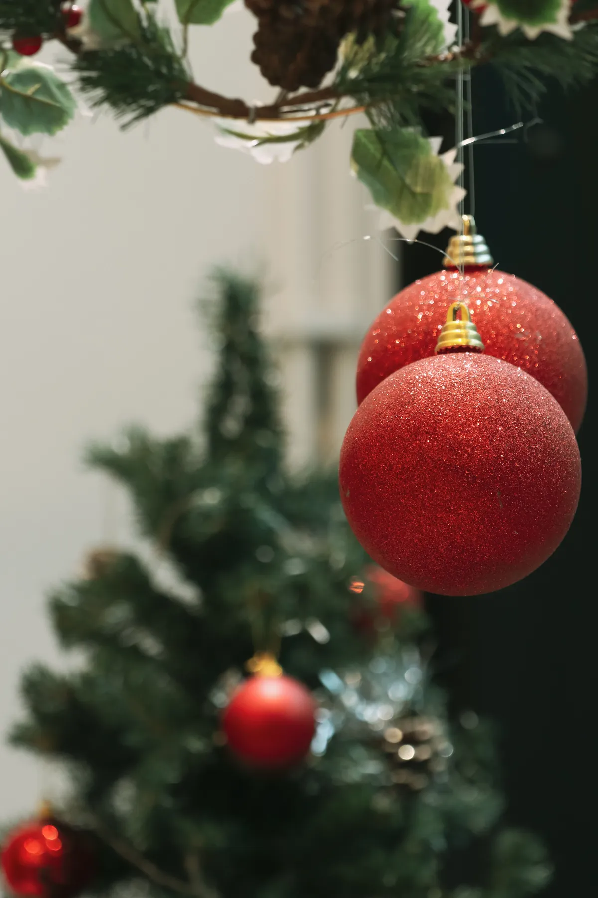 A Macro Photo of a Red Christmas Ball · Free Stock Photo