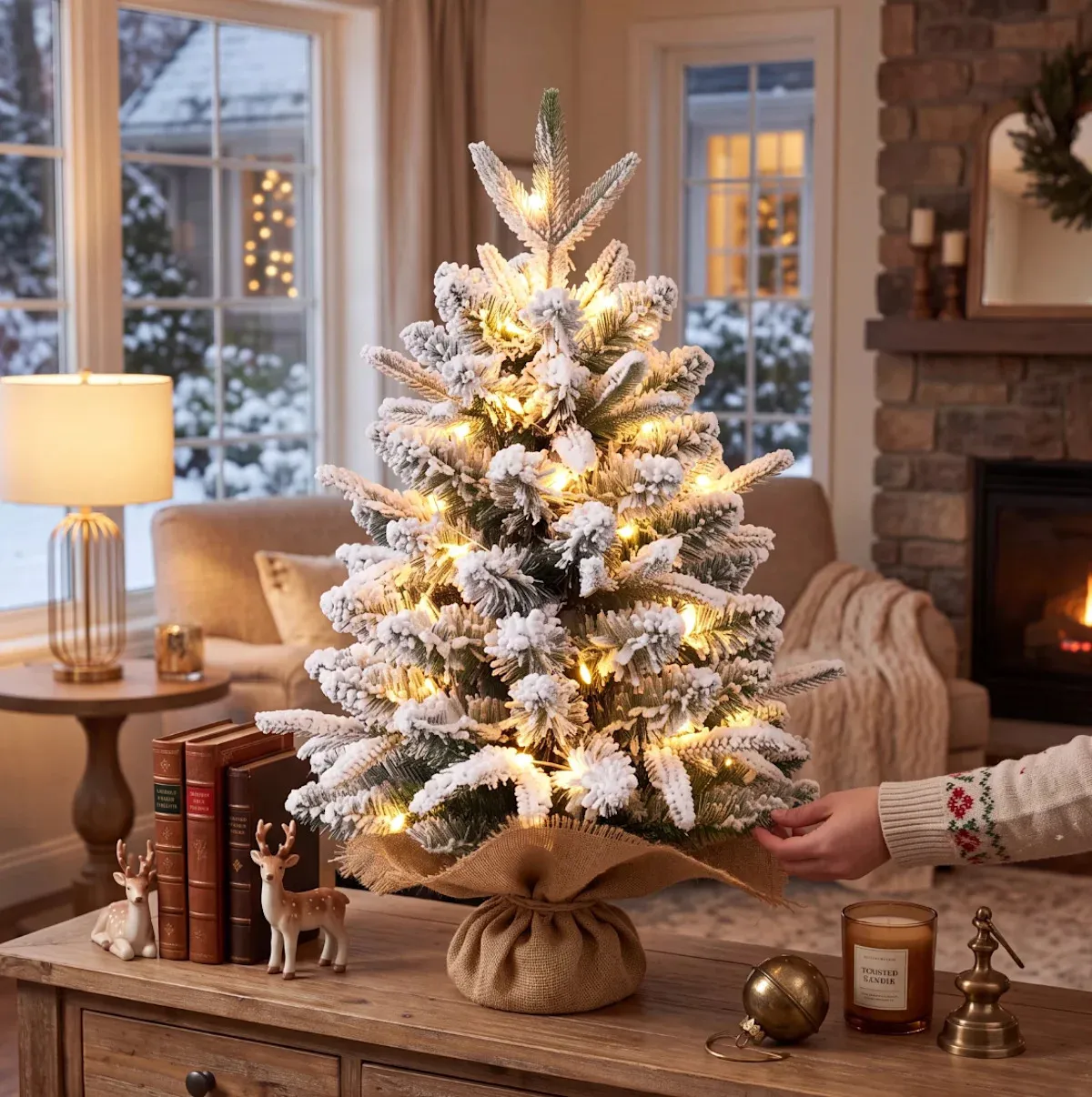 Add a Cozy Holiday Vibe to Any Room With Walmart's $21 Snow-Flocked Mini  Christmas Tree