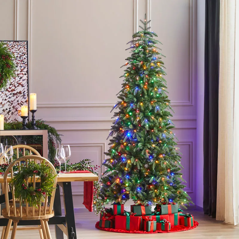 AllModern Aldred Pre-Lit Slim Fir Christmas Tree & Reviews | AllModern