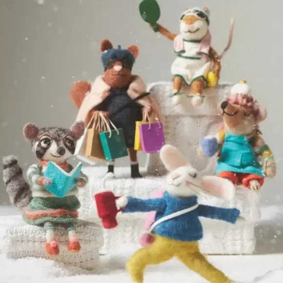 Anthropologie Hobbies Handmade Felt Christmas Ornament Critter Teacher