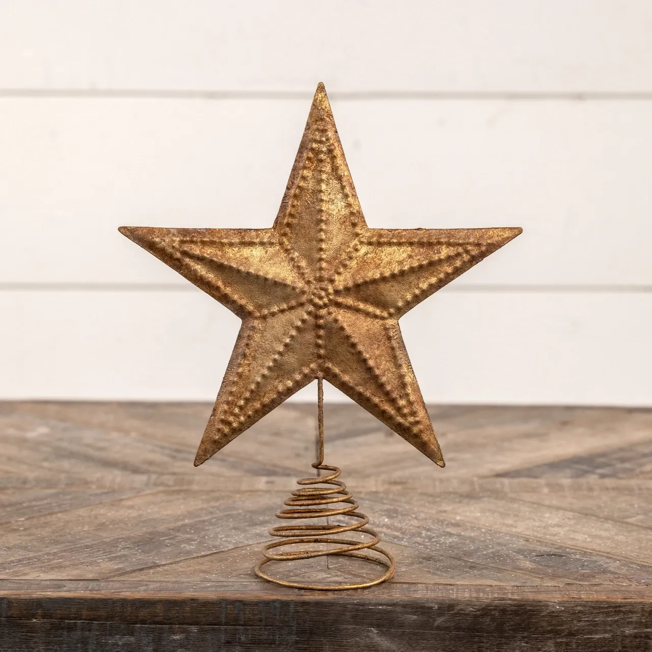 ANTIQUE GOLD STAR TREE TOPPER - Ragon House