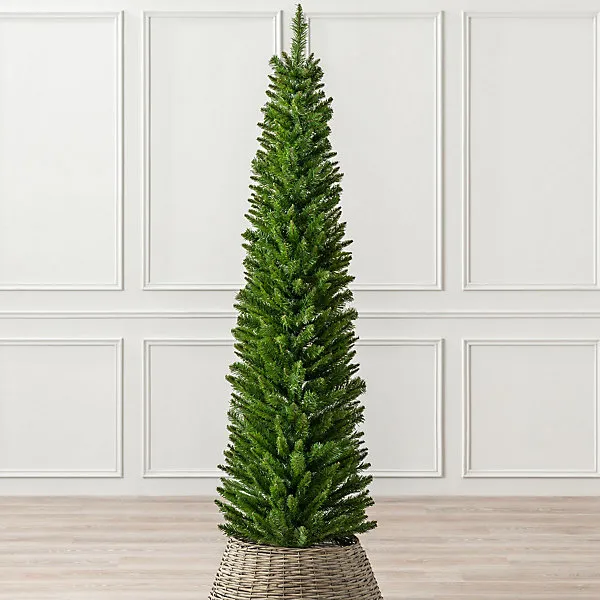 Artificial Christmas Tree Slim Pencil Spruce With Stand Christow 6ft