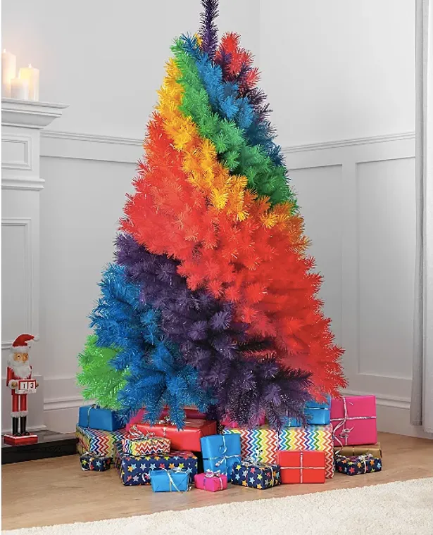 Asda's £50 rainbow Christmas tree sparks love/hate debate as shoppers are divided - Daily Record