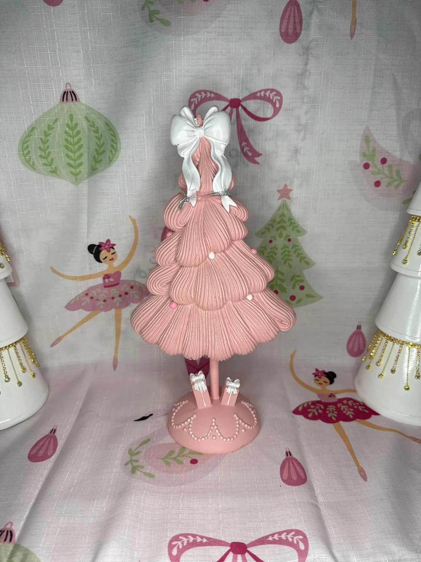 Bella Lux pink frosted Christmas tree with | Mercari