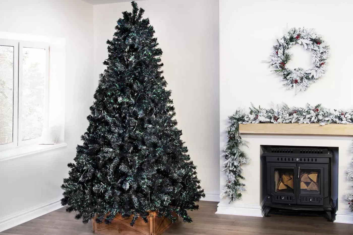 Best Sale Christmas Tree World The Black Iridescence Pine Tree (6Ft To 7Ft)  « Center Christmas Tree