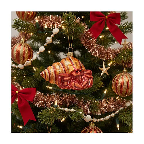 Blown glass Christmas ornament, hermit crab | online sales on HOLYART.com