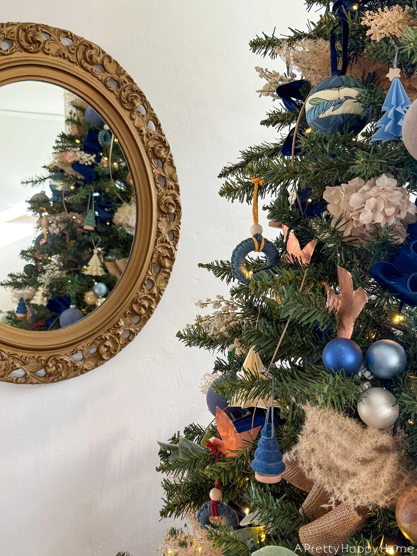 Blue and Metallic Christmas Tree – A Pretty Happy Home