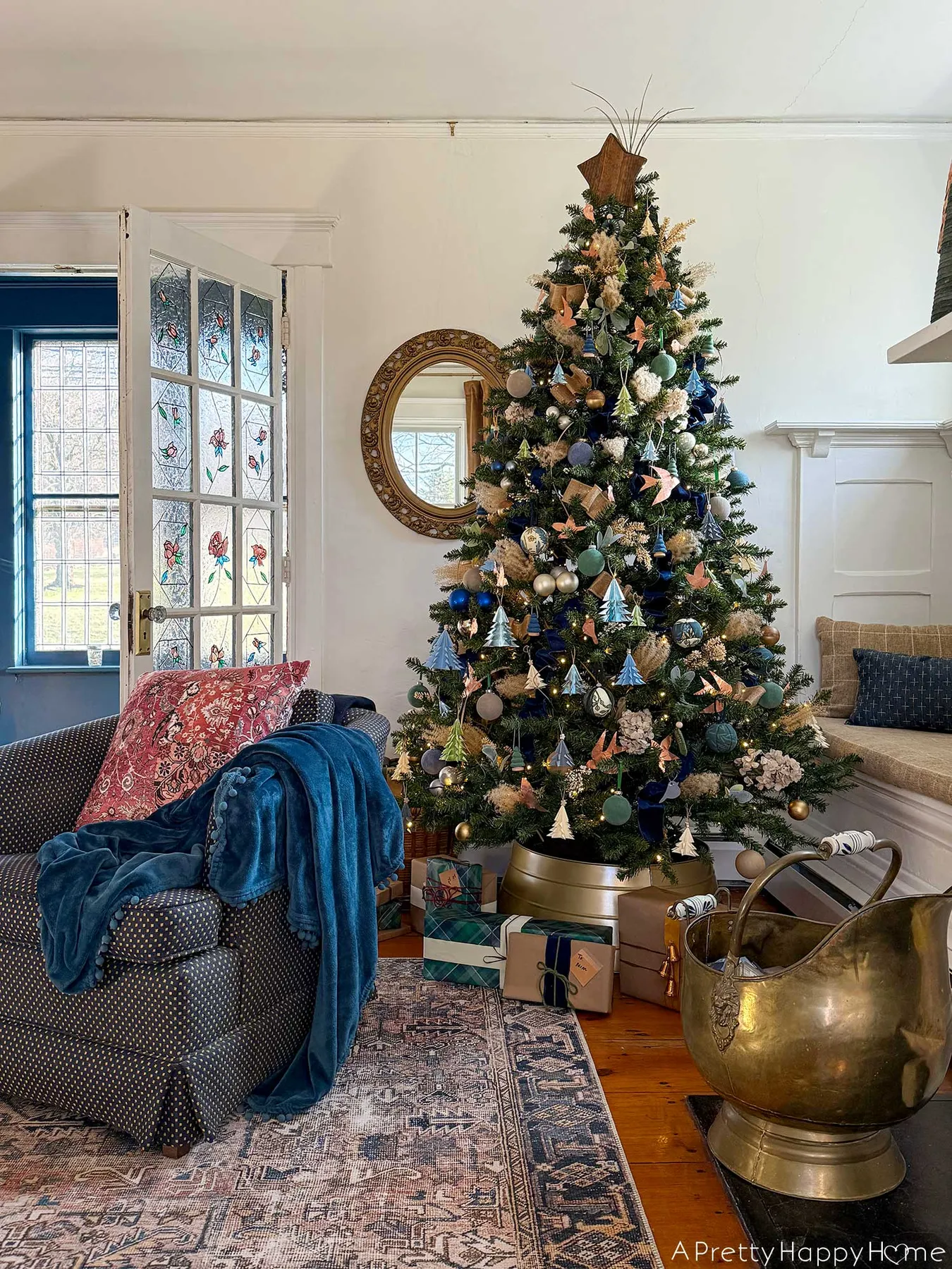 Blue and Metallic Christmas Tree – A Pretty Happy Home