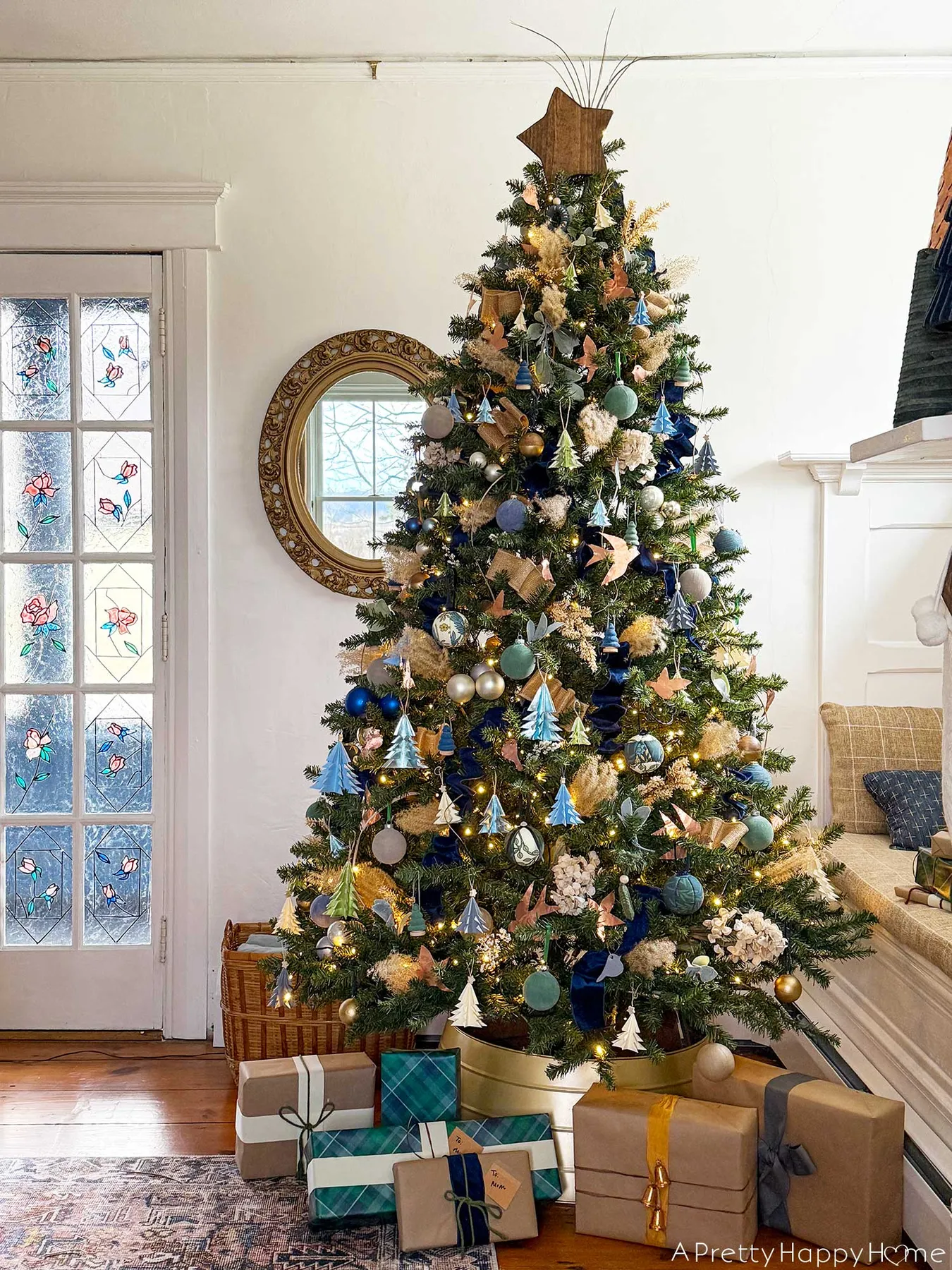 Blue and Metallic Christmas Tree – A Pretty Happy Home