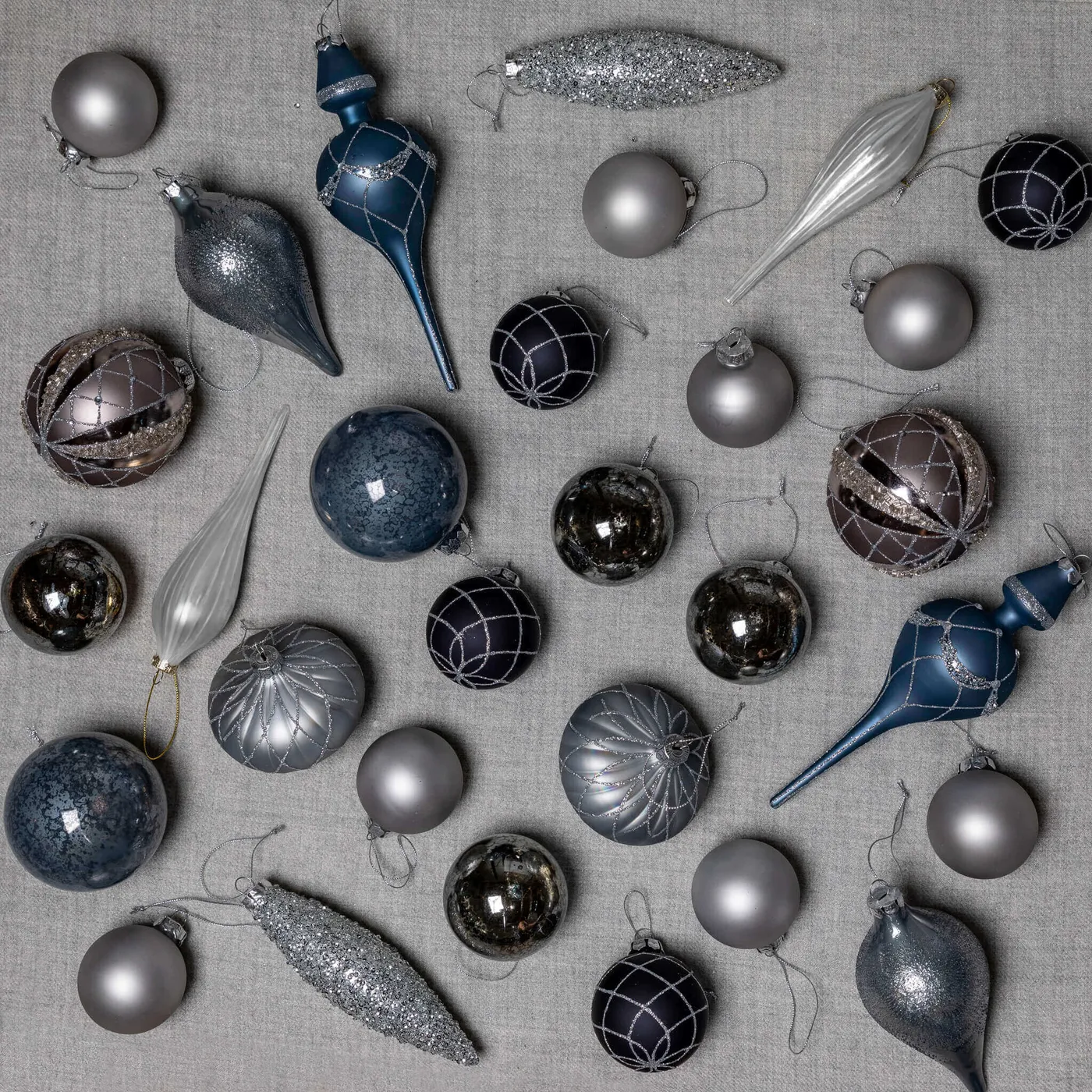 Blue Ornaments Frontgate Ornament Set Buy 34pcs Opulent Noel Bauble Set Blue Silver – Trinity Christmas