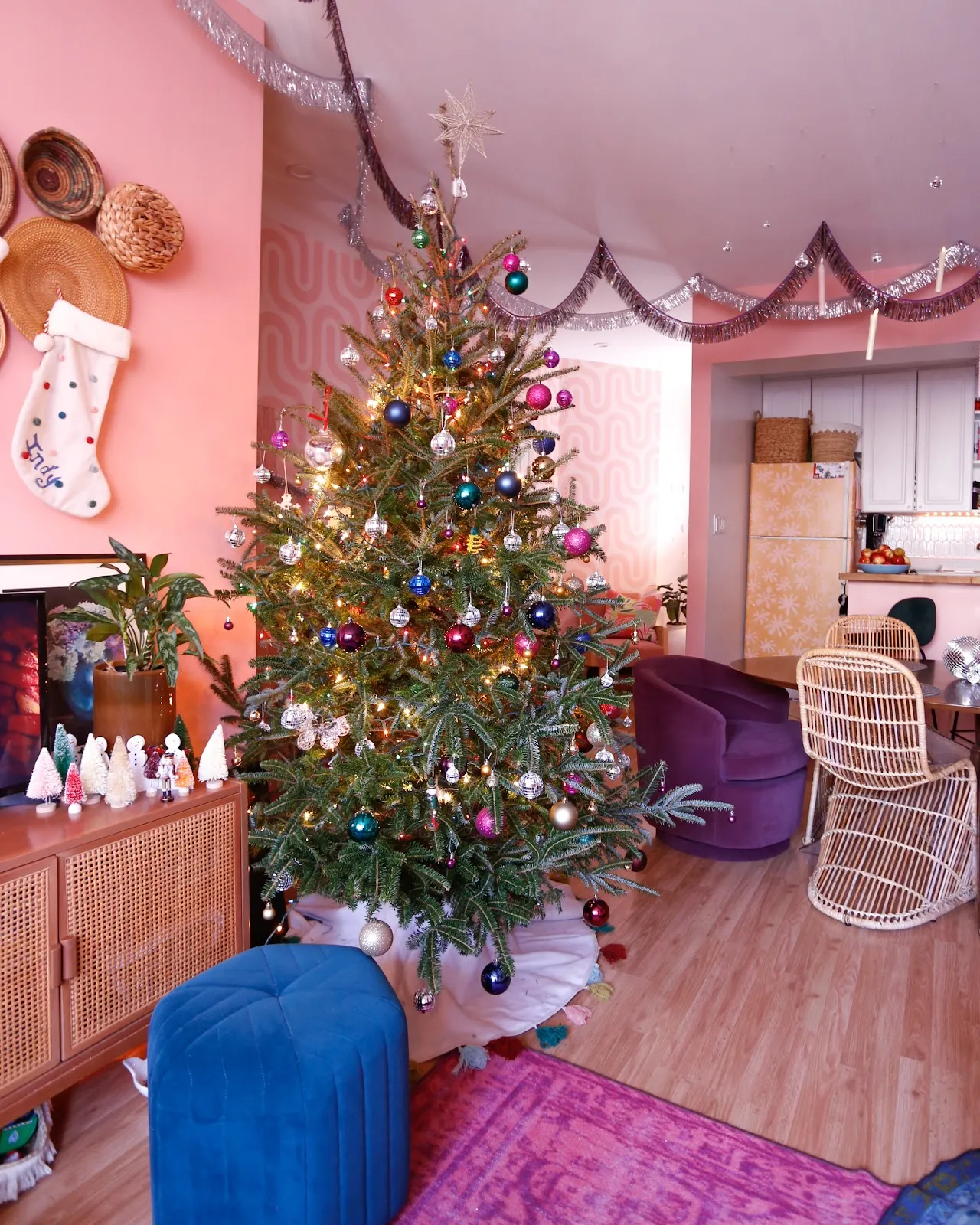 Break Out Of Your Comfort Zone This Year With Colorful Retro Inspired Christmas Decor - TfDiaries