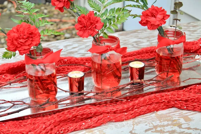 Budget-Friendly DIY Valentine's Day Table Ideas in Bold Red