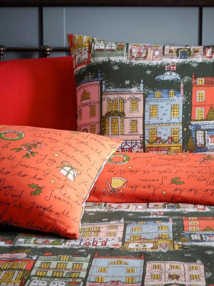 Buy Furn Green Christmas Spirit Reversible Duvet Cover and Pillow Set from Next USA