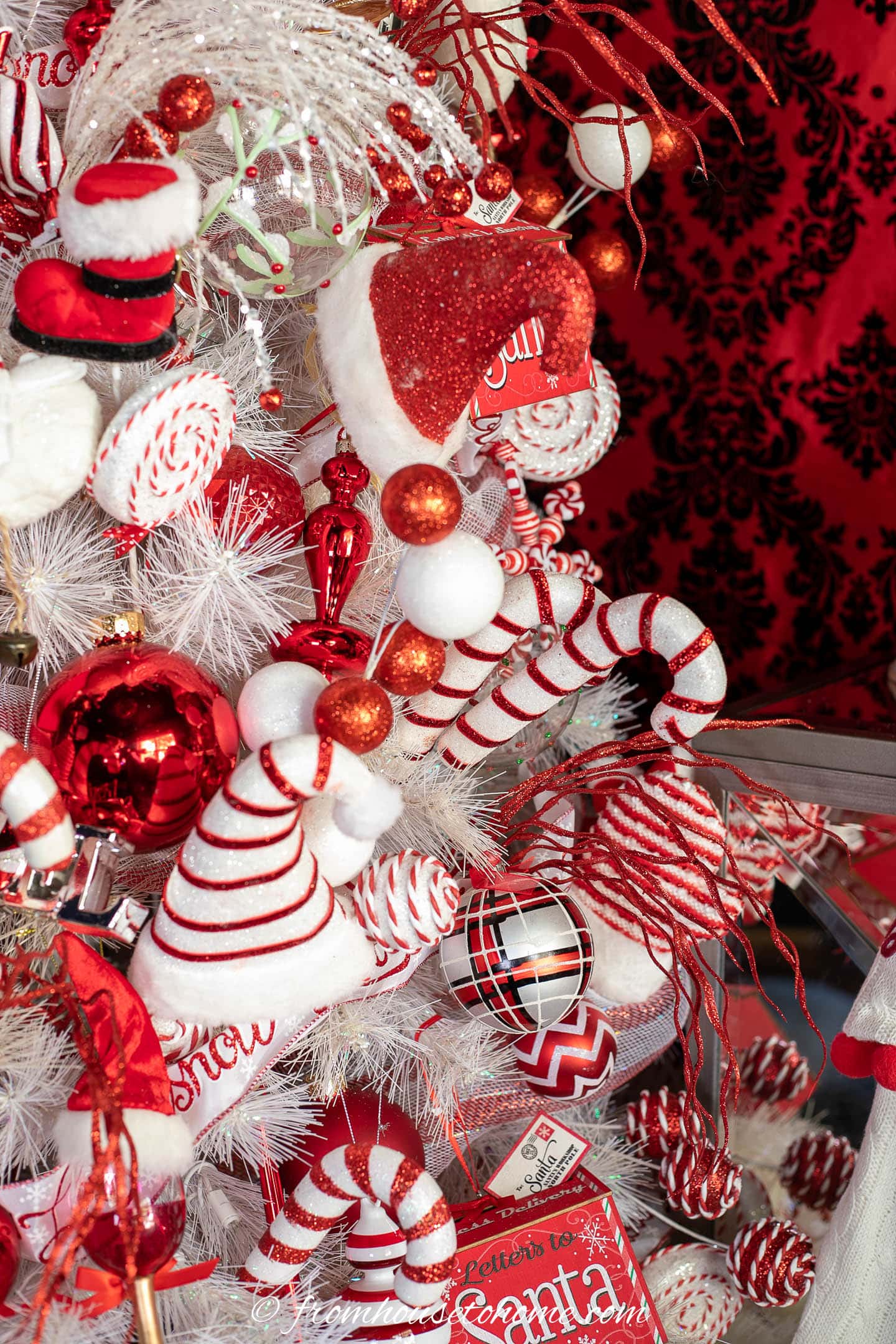 Candy Cane Christmas Tree Topper Santa Hat Santa Hat Tree Topper