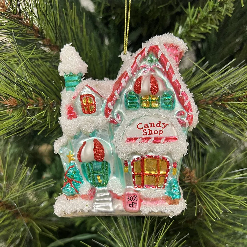 Candy Shop Frosted Christmas Ornament | Platt Hill Nursery