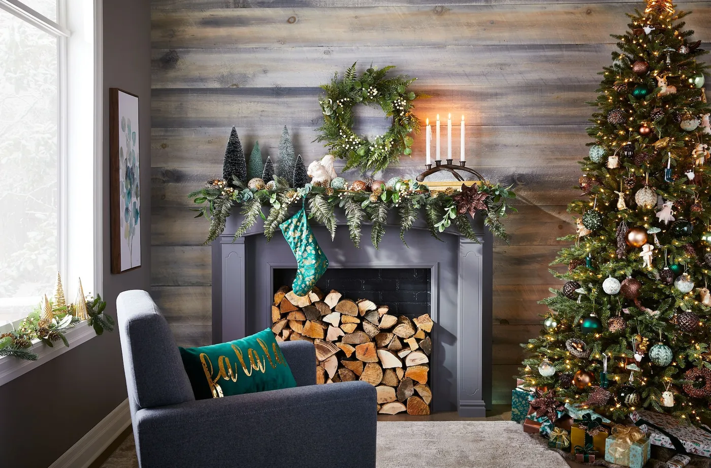 CANVAS Christmas Glittering Decoration Artificial Forest Garland, 6-ft |  Party City